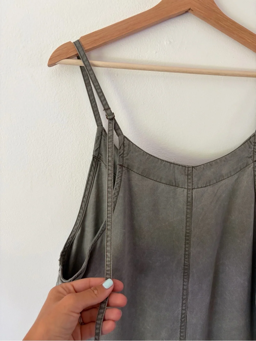 Free People Green Slouchy Drapey Lyocell Zip Front Romper Size Medium